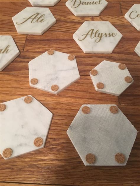 DIY Personalized Marble Coasters