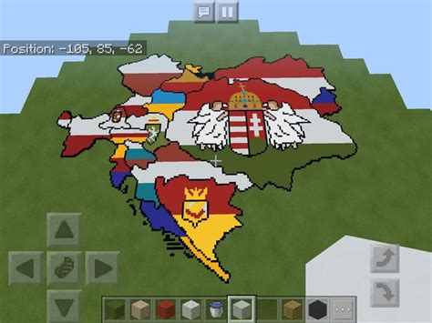 A flagmap of the Austro-Hungarian crownlands, but built in Minecraft # ...