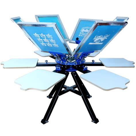 Techtongda 6 Color Silk Screen Printing Press Manual Screen Printing ...