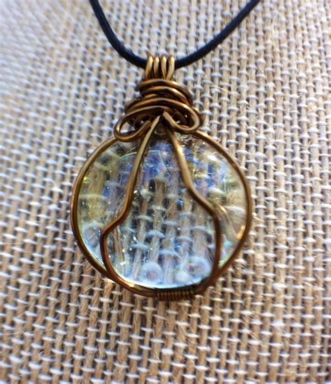 Wire wrapped pendant clear glass pendant pendant necklace | Etsy | Boho jewelry, Wire jewelry ...