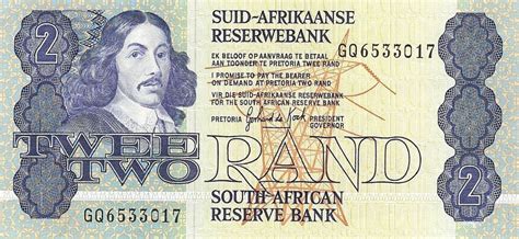 South Africa Banknote 2 Rand 1989 J van Riebeeck P-118c UNC | Bank ...