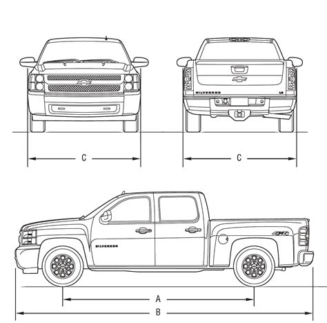 Chevrolet Silverado 1500 2011 Blueprint - Download free blueprint for ...