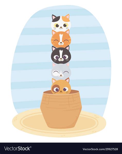 Cats make me happy cute pets animals Royalty Free Vector