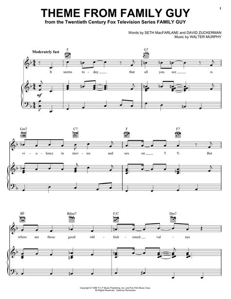 Theme From Family Guy | Sheet Music Direct