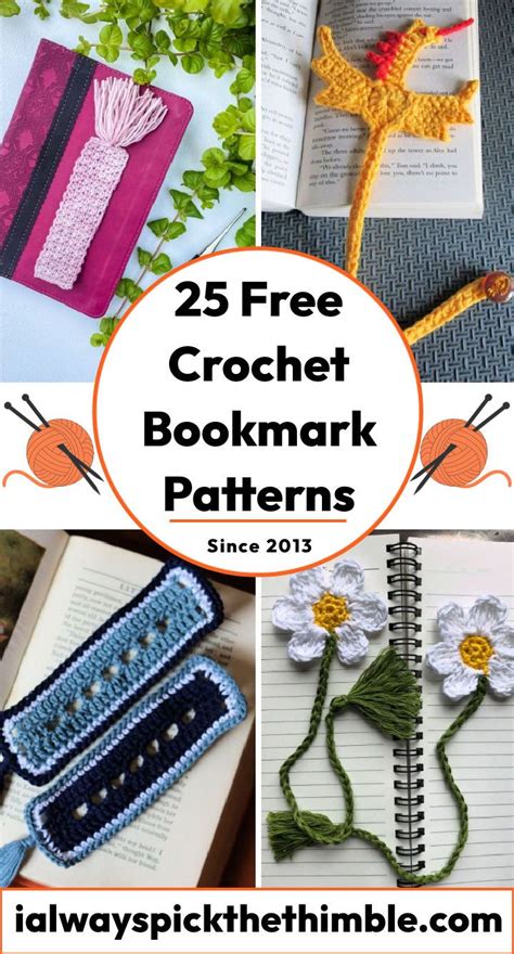 25 Free Crochet Bookmark Patterns (Easy PDF Pattern)