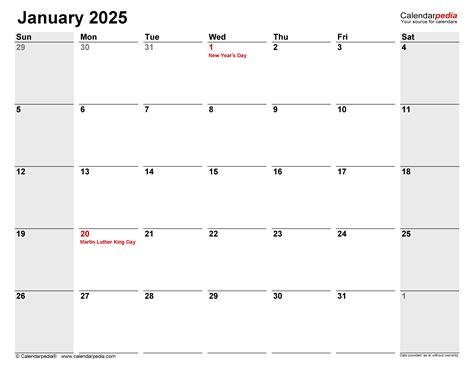 2025 January Calendar Excel Download Pdf Free Download - Katee Matilde