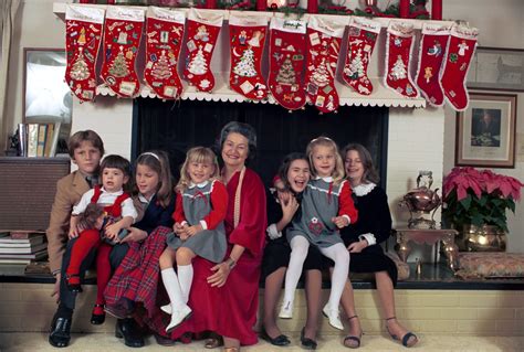 Photo - Lady Bird Johnson posing with her grandchildren on her birthday ...