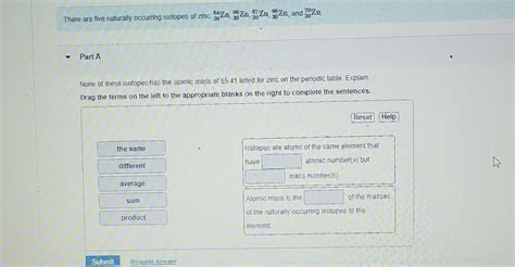 Solved There are five naturally occurring isotopes of zinc | Chegg.com