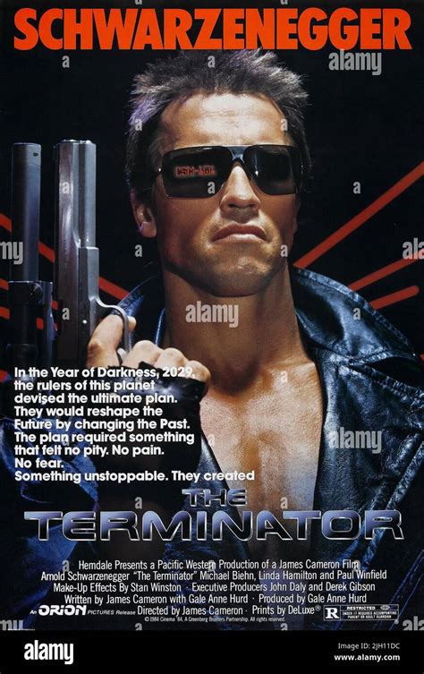 ARNOLD SCHWARZENEGGER POSTER, THE TERMINATOR, 1984 Stock Photo - Alamy