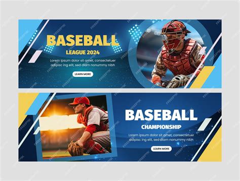 Free Vector | Baseball banner template design