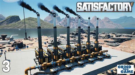 Satisfactory - Coal Power Setup & Reinforced Plates Factory - Update 7 - YouTube