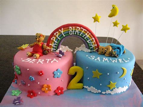 twin cake | Twin cake for two twins a boy and a girl | Marvic Attard | Flickr