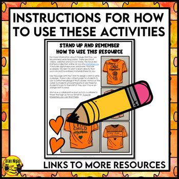 Orange Shirt Day Activities by Brain Ninjas | Teachers Pay Teachers