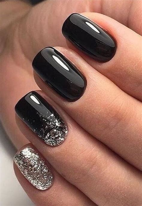 short black nails, black nails, short black square nails, black nails ...