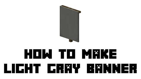 Minecraft Survival: How to Make Light Gray Banner - YouTube