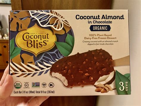 Vegan Ice Cream Coconut Bliss Coconut Almond Bars - Yummy Plants