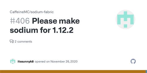 Please make sodium for 1.12.2 · Issue #406 · CaffeineMC/sodium-fabric · GitHub
