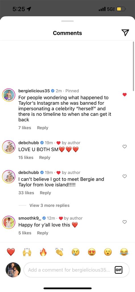 Bergie updates us as to why Taylor’s Instagram disappeared : r ...