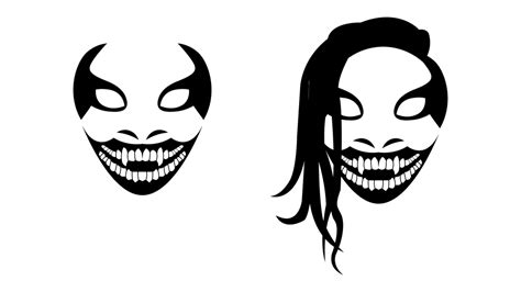 The Fiend Bray Wyatt mask shape in black and white by lextragon on DeviantArt