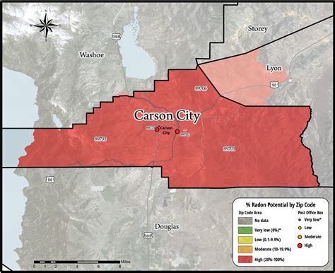 Carson City Radon Map | Extension | University of Nevada, Reno