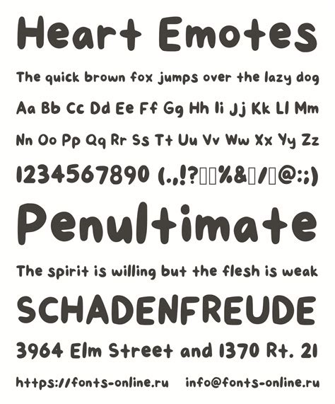 Heart Emotes font