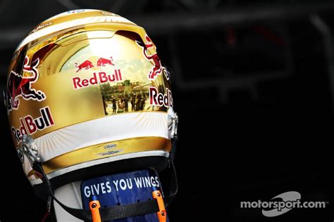 Sebastian Vettel's new gold helmet design