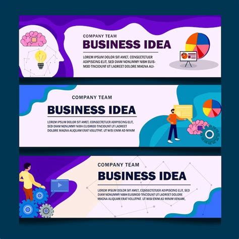 Premium Vector | Business Idea Lamp Banner