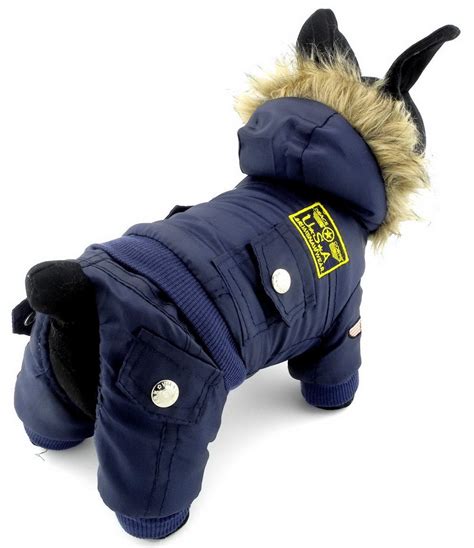 SELMAI Small Dog Apparel for Girls Boys Airman Fleece Winter Coat