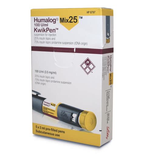 Humalog Kwikpen Mix 25,5 | Insulin Lispro 25%, Insulin Lispro Protamine ...