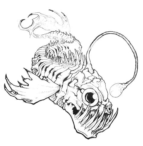 Angler Fish Coloring Page at GetDrawings | Free download