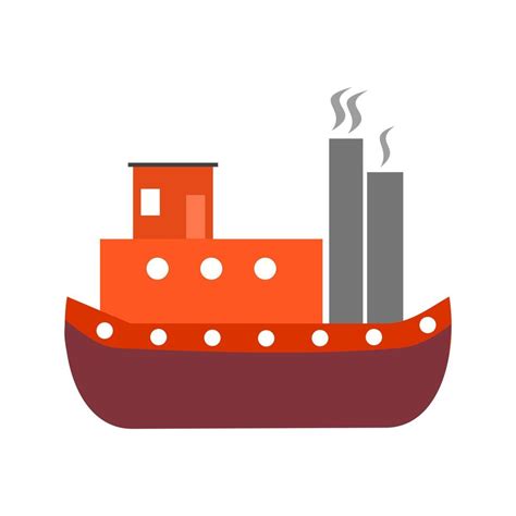 Steamship Flat Color Icon 7316473 Vector Art at Vecteezy