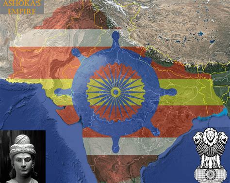 Empire of Samrat Ashoka - Flag Map (c. 250 BCE) : r/IndianHistory