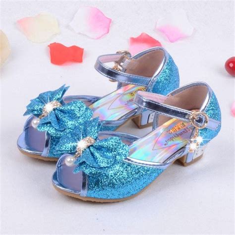 Children Princess Sandals Kids Girls Wedding Shoes High Heels Dress ...