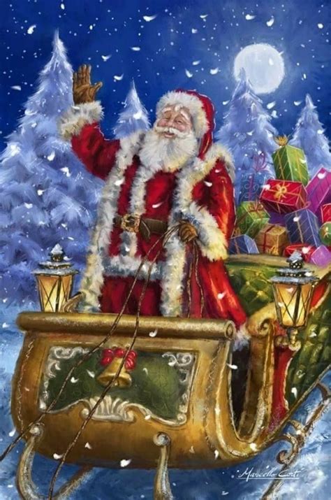 Santa Claus | Christmas paintings, Christmas decorations, Christmas art