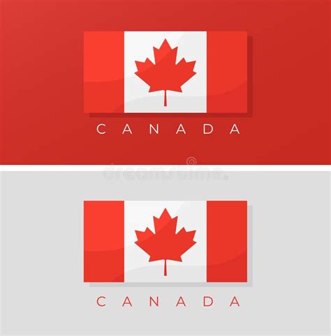 Canada Flag Isolated on Red and White Background Stock Vector ...