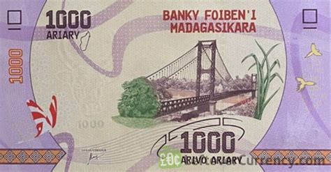 1000 Malagasy Ariary banknote - Exchange yours today