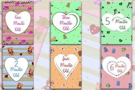 Printable Baby Milestone Cards First Graphic by denysdigitalshop · Creative Fabrica