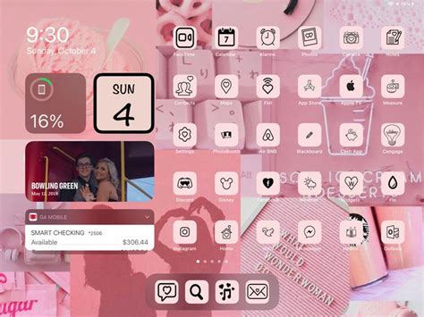 Pink IOS14 IPad Widgets Icons