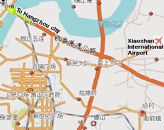 Map of Hangzhou city, hotels linkable on the map, Hangzhou roads map