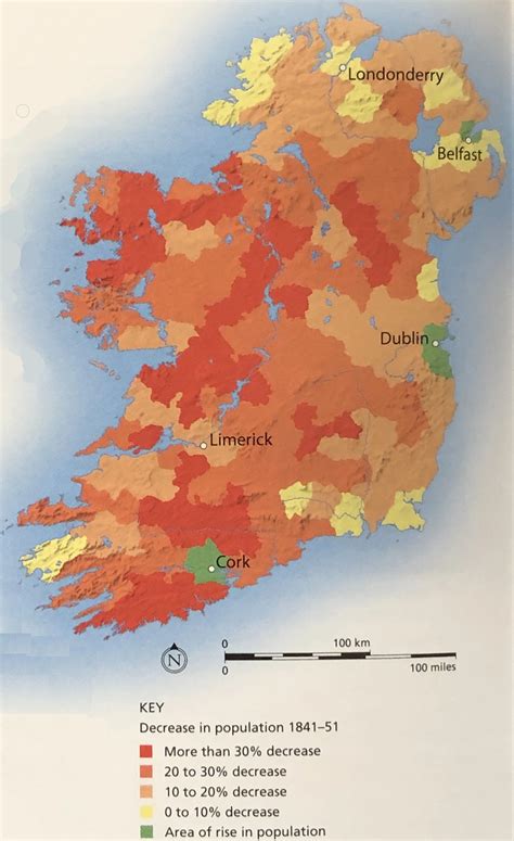 Irish Potato Famine Map