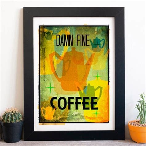 Twin Peaks Damn Fine Coffee Print Americana Diner Sign Mid