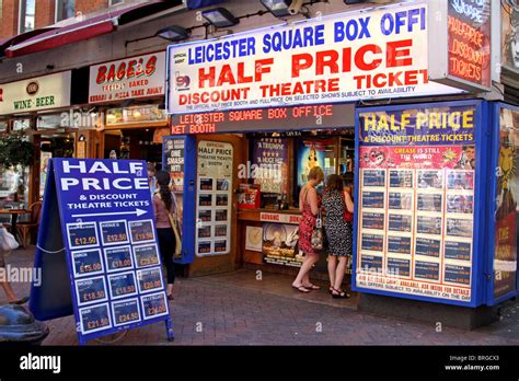 Leicester Square Box Office, Half Price And Discount Theatre Ticket Stock Photo, Royalty Free ...