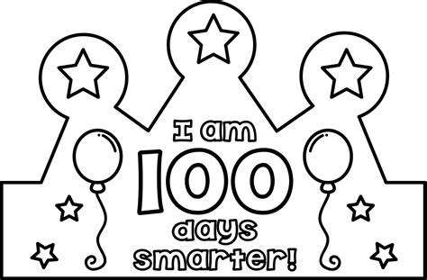 Free Printable 100 Days Smarter Hat - Printable Word Searches