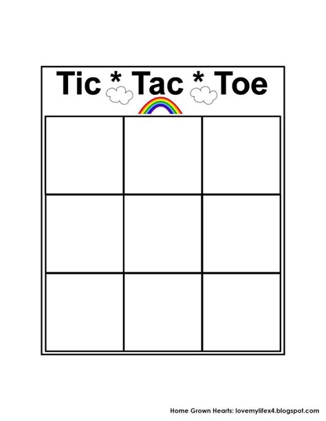 Tic Tac Toe Printable Sheets It Is An Excellent Resource To Use During ...