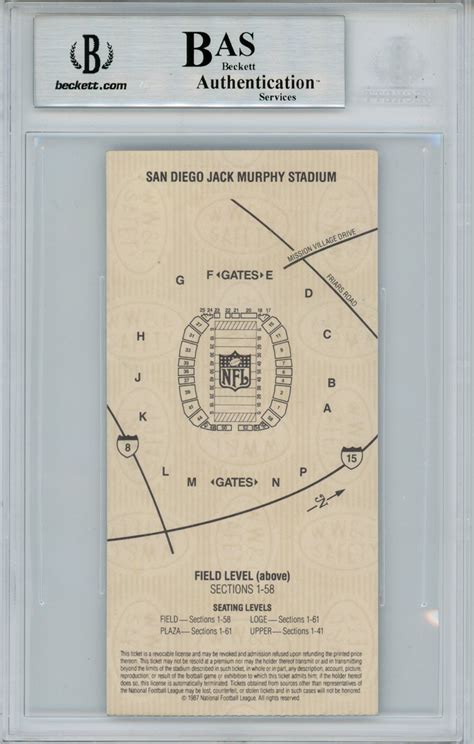 Doug Williams Autographed Super Bowl XXII Ticket SB MVP Beckett Slab – Denver Autographs