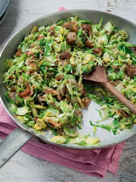 Stir-fried Brussels Sprouts with Chestnuts | Recipe | Bacon brussel ...