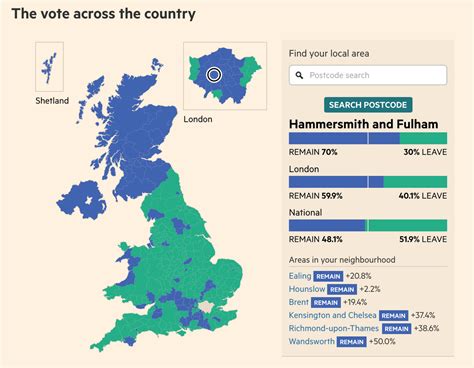 Brexit in interactive maps and charts - webkid blog