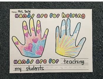 Hands are for helping Activity/Craft by Jaclyn Daily | TPT