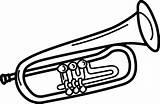 Simple Trumpet Coloring Pages sketch template