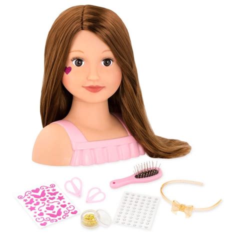 Our Generation Hair Play Styling Head Doll with Accessories - Talia | Our generation dolls, Doll ...